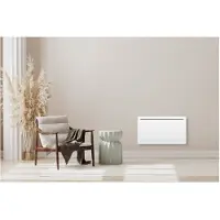 Oceanic Rubis Elektro-Infrarot? nein: Rubis Wand-Heizkörper mit trockener Keramikträgheit, 1500 W, digitales Display, Wochenprogramm, Kindersicherung, IPX4, weiß, horizontal