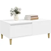vidaXL Couchtisch Weiß 90x50x36,5 cm Holzwerkstoff