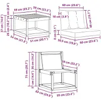 vidaXL Outdoor-Sofagarnitur 5 stk. Natur und Creme