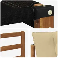 vidaXL Outdoor-Sofagarnitur 8 stk. Natur und Beige