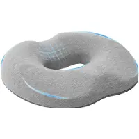 vidaXL Sitzkissen Einfarbig Hellgrau 42 x 36,5 x 8 cm Viscoschaum