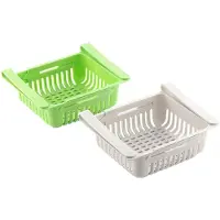 InnovaGoods Packung mit 2 verstellbaren Organizern für den Kühlschrank