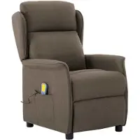 vidaXL Massagesessel Taupe 93,5 x 67,5 x 101,5 cm Stoff