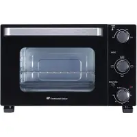 Continental Edison CEMF22B – 22 l schwarzer Mini-Elektrobackofen – 1300 W – Drehspieß. Natürliche Umluft.