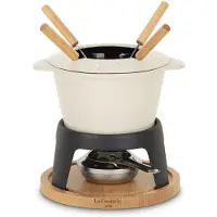 La Fonderie Gusseisen-Emaille-Fondue - 1890 - MONT JOLY - 1,2 L - 4 Personen - Beige