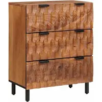 vidaXL Sideboard Akazienbraune Oberfläche 60 x 33 x 75 cm