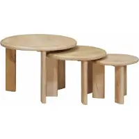 vidaXL Nesting-Couchtische 3 stk. Schwarz Ø 54 x 40 cm
