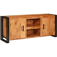vidaXL TV-Schränk mit Regal Braun 120 x 33 x 50 cm Massivholz Akazie