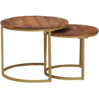 vidaXL Nesting-Couchtische 2 stk. Honigbraun 50 x 50 x 40 cm