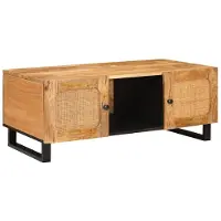 vidaXL Couchtisch Artisan-Eiche 100 x 54 x 40 cm Massivholz Mango