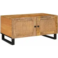 vidaXL Couchtisch Natur 80 x 50 x 40 cm Massivholz Mango