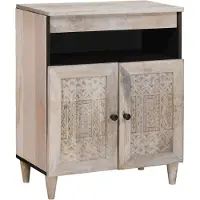 vidaXL Sideboard Bleached White 60 x 33 x 75 cm Massivholz Mango