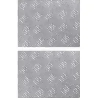 vidaXL Treppe Tritt Rechtwinklig 2 pcs Silber 40 x 30 cm Aluminium