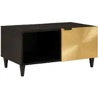 vidaXL Couchtisch Schwarz und Gold 80 x 50 x 40 cm Holzwerkstoff