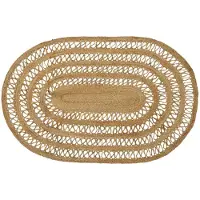 vidaXL Bereichsteppich Natur 122 x 183 cm Jute