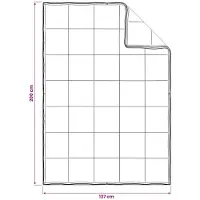 vidaXL Bettwäsche-Set Weiß 137 x 200 cm Baumwolle, Bambus, Polyester