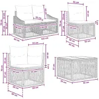 vidaXL Gartensofa-set 11 stk. Grau Poly-Rattan