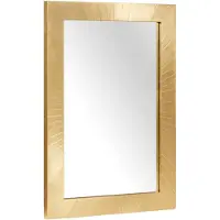 vidaXL Badezimmer Spiegel Wandmontiert Gold 50 x 2,5 x 70 cm