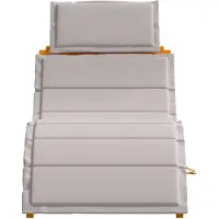 vidaXL Sonnenliege 2 stk. Massivholz Akazie Taupe