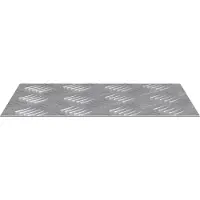 vidaXL Treppe Tritt Rechtwinklig 4 pcs Silber 30 x 20 cm Aluminium