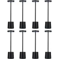 Luxus Europe - Tischlampe Touch Alexia Zwart - Set van 8 - Kabellose LED-Tischlampe für den Innenbereich – USB-C wiederaufladbar