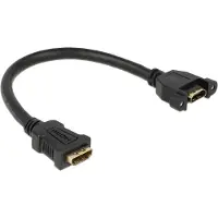 DeLOCK 0.25m 2xHDMI, 0,25 m, HDMI Typ A (Standard), HDMI Typ A (Standard), Schwarz
