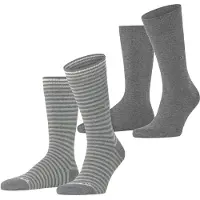 Burlington Everyday Socken 2er-Pack Streifen Grau - 40-46