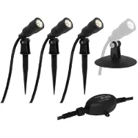 Ritos LED-Teichbeleuchtung mit Erdspießen und Bodentellern