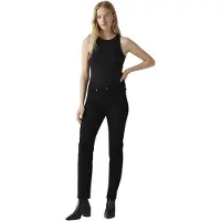 Levi's Damen Jeanshose Classic Mid Rise, Straight Fit, Schwarz (Soft Black), W27