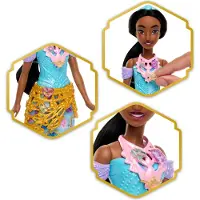 Mattel Disney Princess Jewel Reveal Jasmin Modepuppe mit 8 Überraschungen wie Juwelenbox und 10 Zubehörteilen, Modepuppe, Weiblich, 3 Jahr(e), Junge/Mädchen, 317,5 mm, Mehrfarbig