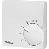 Eberle 131170751100 Polarweißer Raumregler extra flach, 5-30C, AC 230V, 1 Wechsler, 5/5 A, mit TA ca.5K, RAL 9010 RTR-S 6724-1