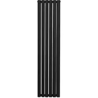 MonsterShop Oval Röhrenheizkörper - 1600mm x 360mm - Schwarz