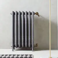 Casa Padrino Luxus Barock Heizkörper Dunkelgrau / Antik Messing 60,5 x H. 76 cm - Italy