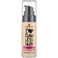 Essence Cosmetics Wesen I Love Flawless Hautbedeckende Foundation Matt Effect Color 30 – Dunkles Porzellan 30 ml