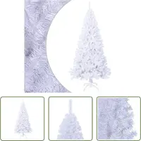 The Living Store Künstlicher Weihnachtsbaum mit Dicken Zweigen Weiß 240 cm PVC
