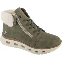 Rieker Damenschuhe Winterstiefel Grün Freizeit, Schuhgröße:42 EU