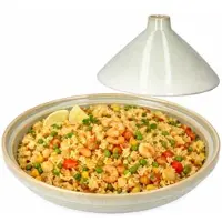 MamboCat Tajine Steingut hellgrün Schale mit Deckel Ofenform Schmor-Topf