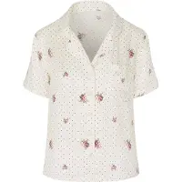 Hunkemoller Pyjama-Jacke Satin Weiß