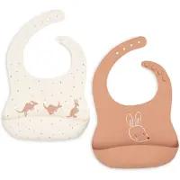 Jollein Lätzchen Silikon – Kangaroots 31.5 x 20 cm