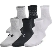 Under Armour Yth UA Essential 6pk Qtr black mod gray (001) M