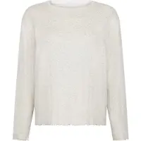 Hunkemoller Pyjama Top Loose Pointelle Grau