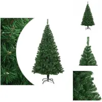 vidaXL Künstlicher Weihnachtsbaum mit Dicken Zweigen Grün 210 cm PVC - Weihnachtsbäume