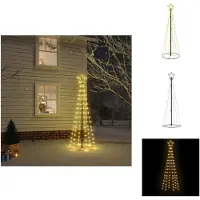 vidaXL LED-Weihnachtsbaum Kegelform Warmweiß 108 LEDs 70x180 cm - Weihnachtsbäume