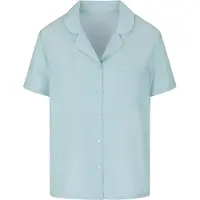 Hunkemoller Pyjama-Jacke Crinkled Blau