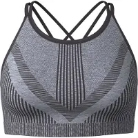 Smartwool Sport BH Intraknit Strappy Bra Damen Black Heather 2024-S