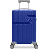Bhppy Handgepäck Koffer 55x34x20 cm - Trolley Handgepäckkoffer - Reiskoffer Hartschale - TSA-Zahlenschloss - 28L - Dazzling Blue