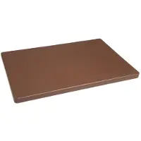 Hygiplas Serie LDPE Dickes Schneidebrett Für Gemüse Braun 450x300x20mm