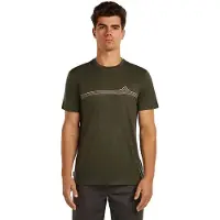 Icebreaker - Merino 150 Tech Lite S/S Tee Range Stripes - Merinoshirt Gr M grau