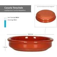 MamboCat 6er Set Cazuela Ton-Schale Bruno Ø 10,2cm Größe XS Mittelalter Markt Wikinger