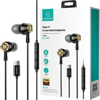 Usams Stereo-Kopfhörer Ep-43 Metall Usb-C Schwarz/Schwarz Hsep4301